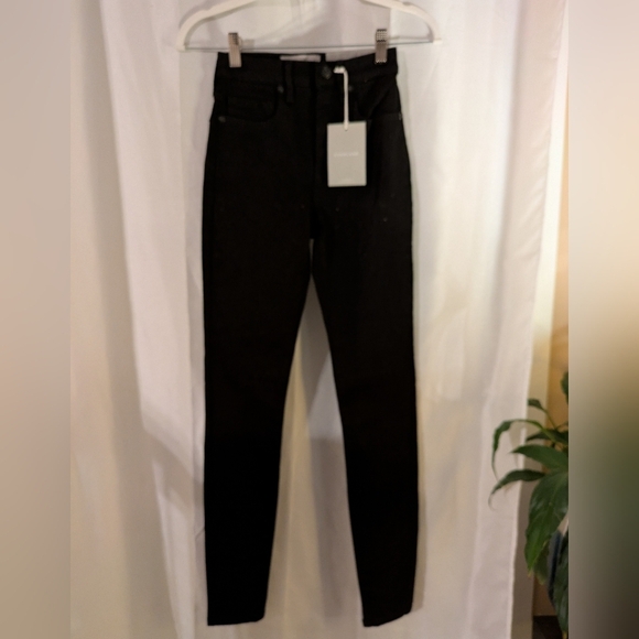 Everlane Black Tall High Rise Skinny Jeans NWT 23 - Picture 2 of 11